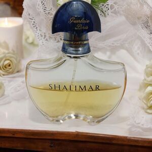 Guerlain SHALIMAR EDT Natural Spray 1.7 Oz 50 ml Modern Batwing Bottle 1/2 full